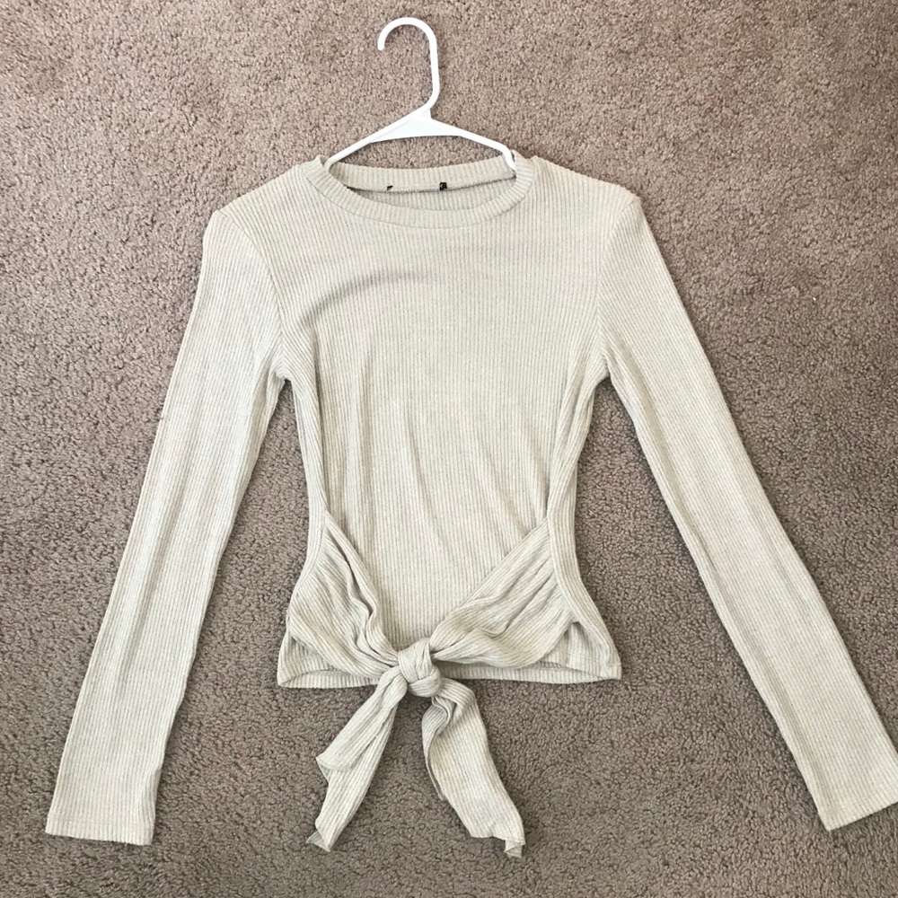 ZARA tie knot shirt